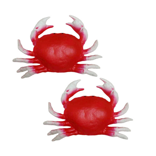 Highly Detailed Artificial Crab Ornament Durable ABS-S 2 pieces