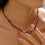 Magnifique collier de perles marron à double rangée combinant 7