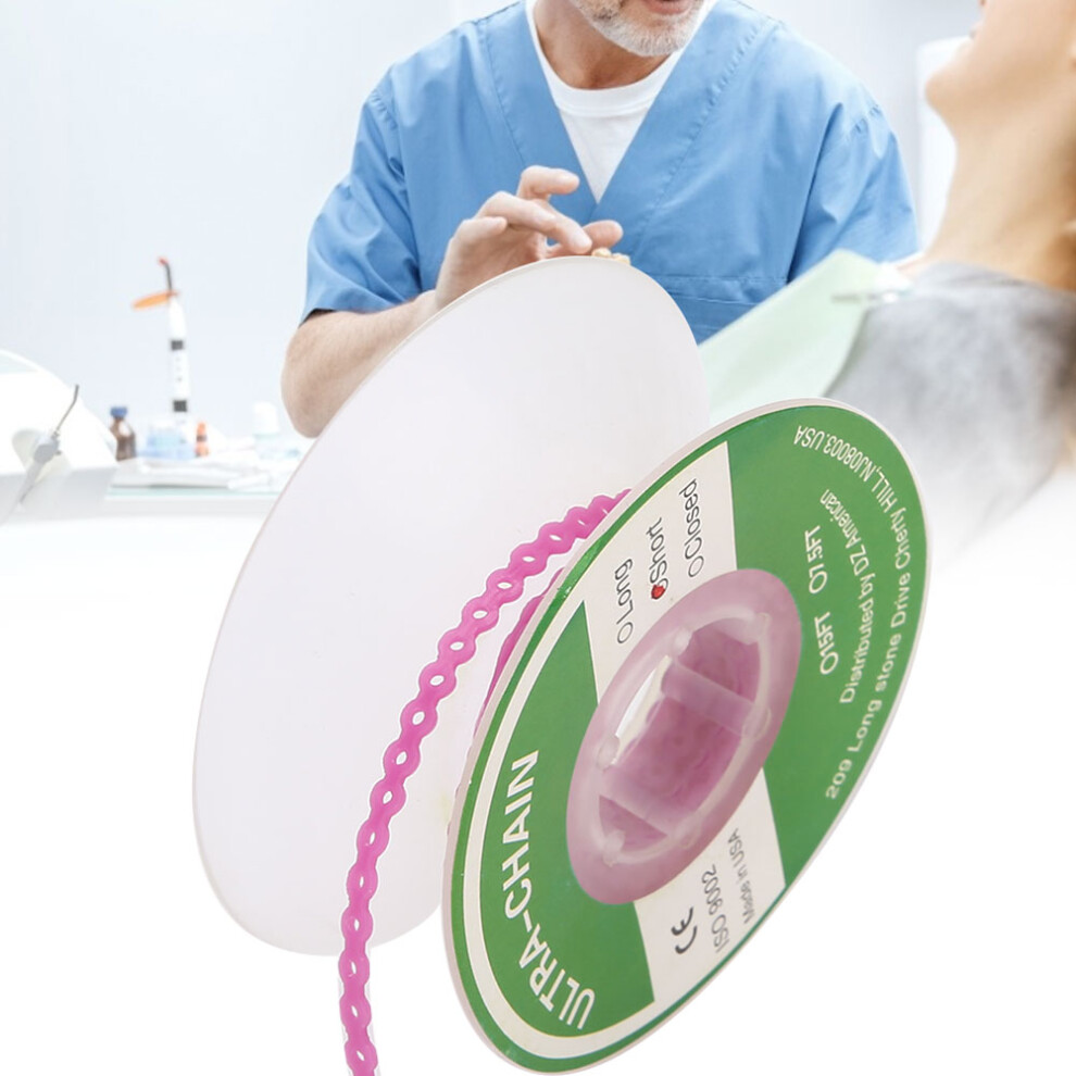 Purple Colorful Dental Orthodontic Rubber Chain, Short Type,
