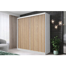 FH Wales 180cm White Modern Sliding Door Wardrobe