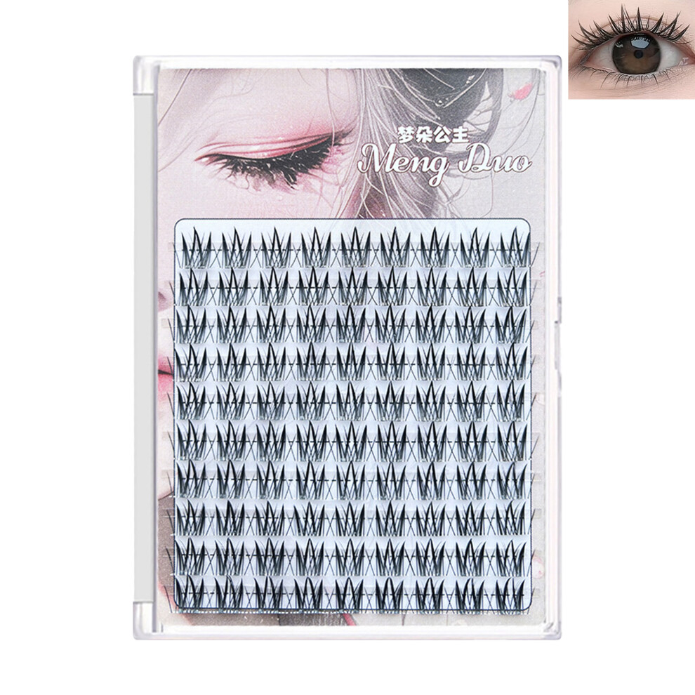 Creation-3C Reusable W-Shape Eyelash Clusters - Soft Clear Band Gift