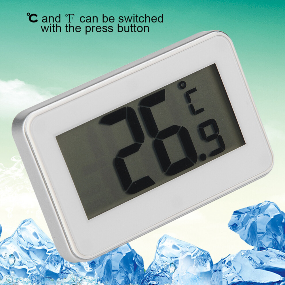 Digital Waterproof Refrigerator Thermometer With High Precision White 3061392767305