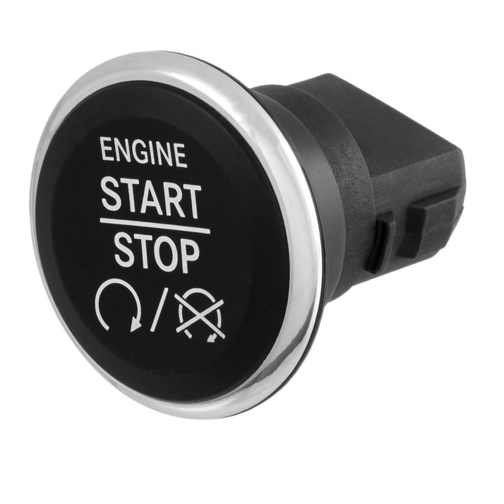 Keyless Ignition Push Button Engine Start Stop Switch Compatible With Jeep Grand Cherokee Dodge Challenger Chrysler 300 Black 6485316800799