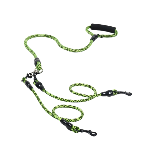 Double dog leash, detachable double dog leash