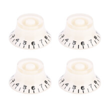 Højkvalitets plastmateriale, Top Hat-style guitarknapper med passer til metrisk 6 mm spline-skaft, Top Hat-knapper til elektrisk guitar, kompatible