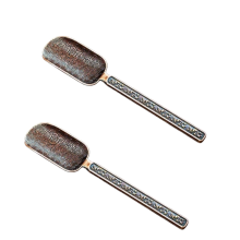2pcs Loose Leaf Tea Scoops: Chinese Tea Tools - Metal Measuring Scoop For Coffee Bean - Teaset Accessories - Vintage Bronze Spoon