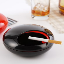 Pebble Ashtray With Lid(black)