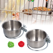 Kleintier-Futternapf – Edelstahl mit Rattankugel, 150ml Fassungsvermögen