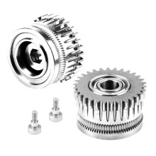 2 Stuks voor K1 K1C K1 Max Extruder Accessoires Alle Metalen Filament Gear 3D Printer Accessoires Twee Gear Extrusie Kit
