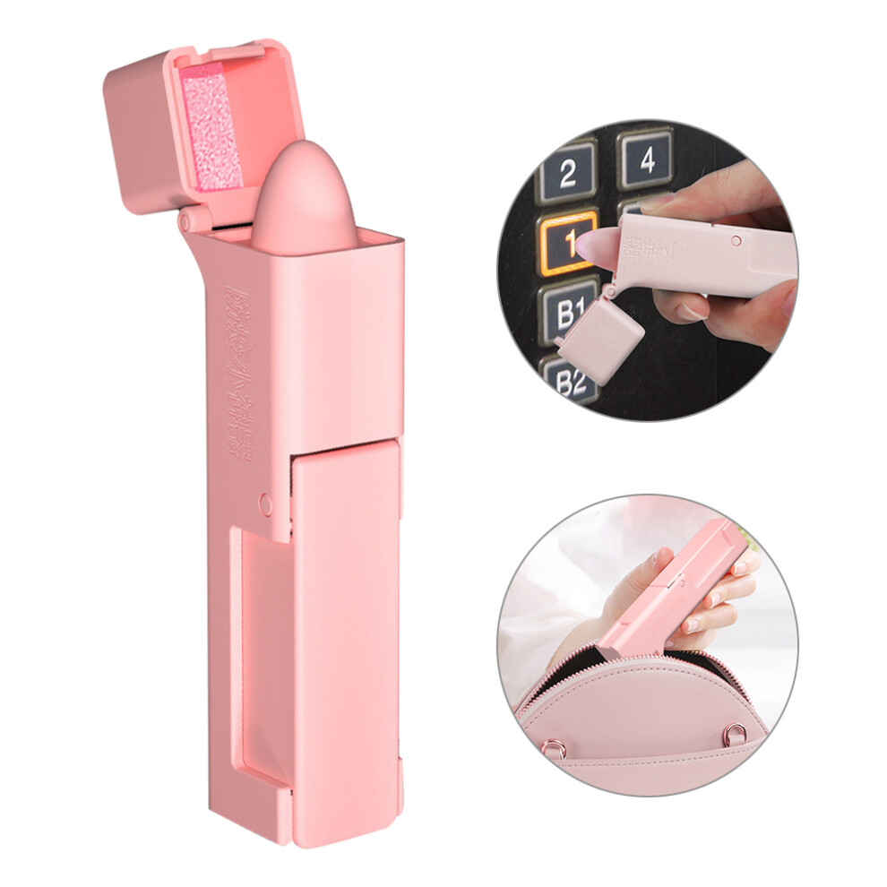 Portable Pink ABS Lift Handle with Anti Contact Rod for Elevator Button Use