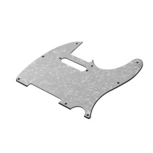 3-Ply White Pearl Pickguard for Electric Guitar with Single Coil Hole
