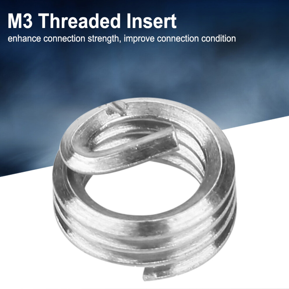 100Pcs M3.5 Ss304 Coiled Wire Helical Thread Inserts For Aluminum 5061392549459