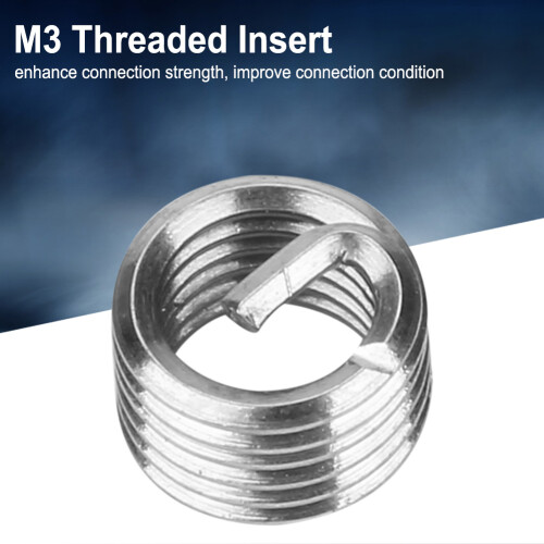 100pcs M3 SS304 Coiled Wire Helical Thread Inserts M3*0.5*2 D for Repair 2