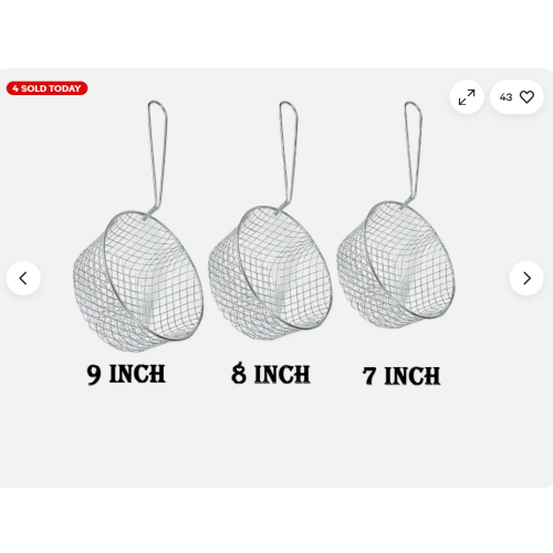 Chip Pan Fryer Baskets Strainer