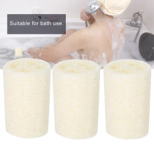 Loofah Bath & Kitchen Scrubbers 6 Pack - Natural Exfoliating Sponges - 3 inch