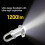 Mini waterproof keychain flashlight, 1200 lm super bright, compact and portable with phone charging function (black) 2