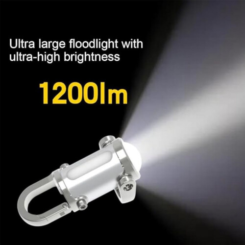 Mini waterproof keychain flashlight, 1200 lm super bright, compact and portable with phone charging function (black) 1