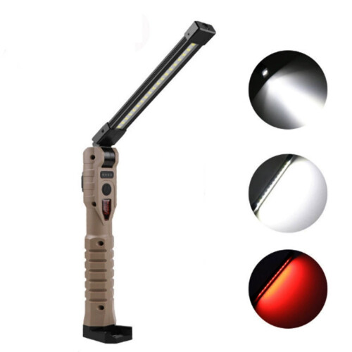 Rechargeable LED work light, Mechanic's work lights with stand, Foldable flashlight, Automotive work light, hook, 180 rotation, Emergency