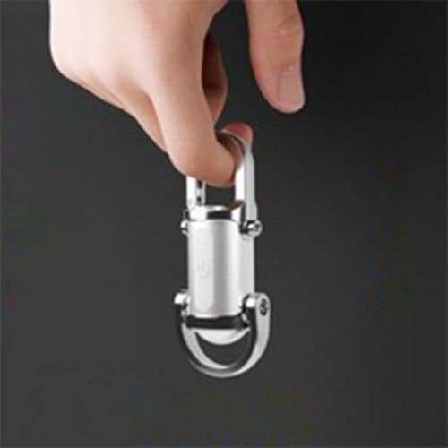 Mini waterproof keychain flashlight, 1200 lm super bright, compact and portable with phone charging function (black) 2