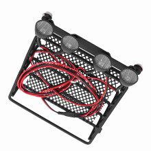 RC Roof Rack Luggage with 4 White LED Lights for 1/10 Scale Axial SCX10