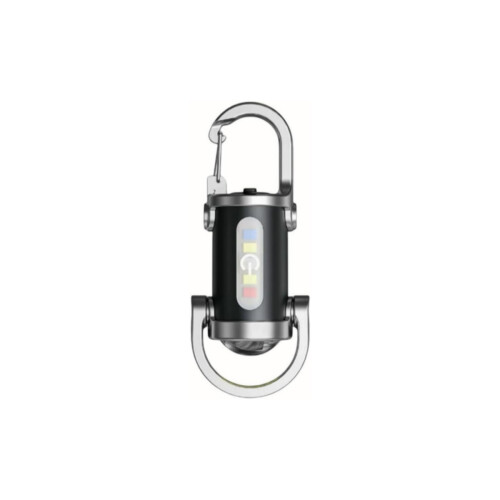 Mini waterproof keychain flashlight, 1200 lm super bright, compact and portable with phone charging function (black)