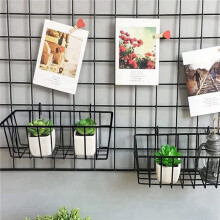6 Pcs Wire Baskets,Wall Grid Panel Hanging Wire Basket,Wall Storage and Display Basket for Cabinet & Pantry Organization