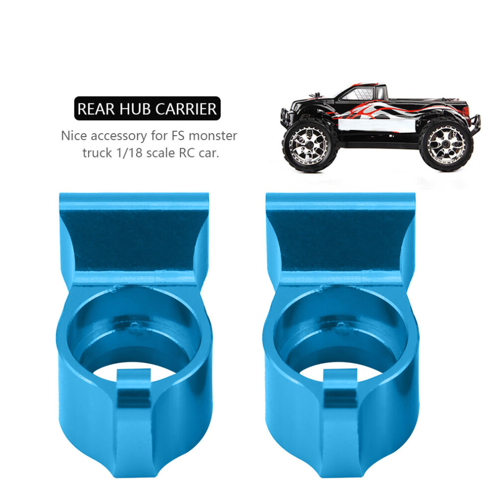 Cnc Aluminium Alloy Rear Hub Carriers For 1/18 Scale Rc Monster Truck (Blue) Blue 7661392554101