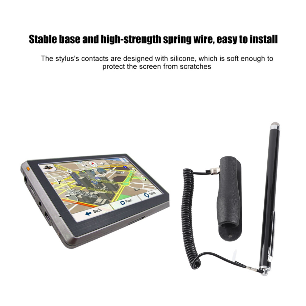 Steel Capacitive Stylus Pen High Sensitivity For Phones & Gps Navigator Black 8751382684273