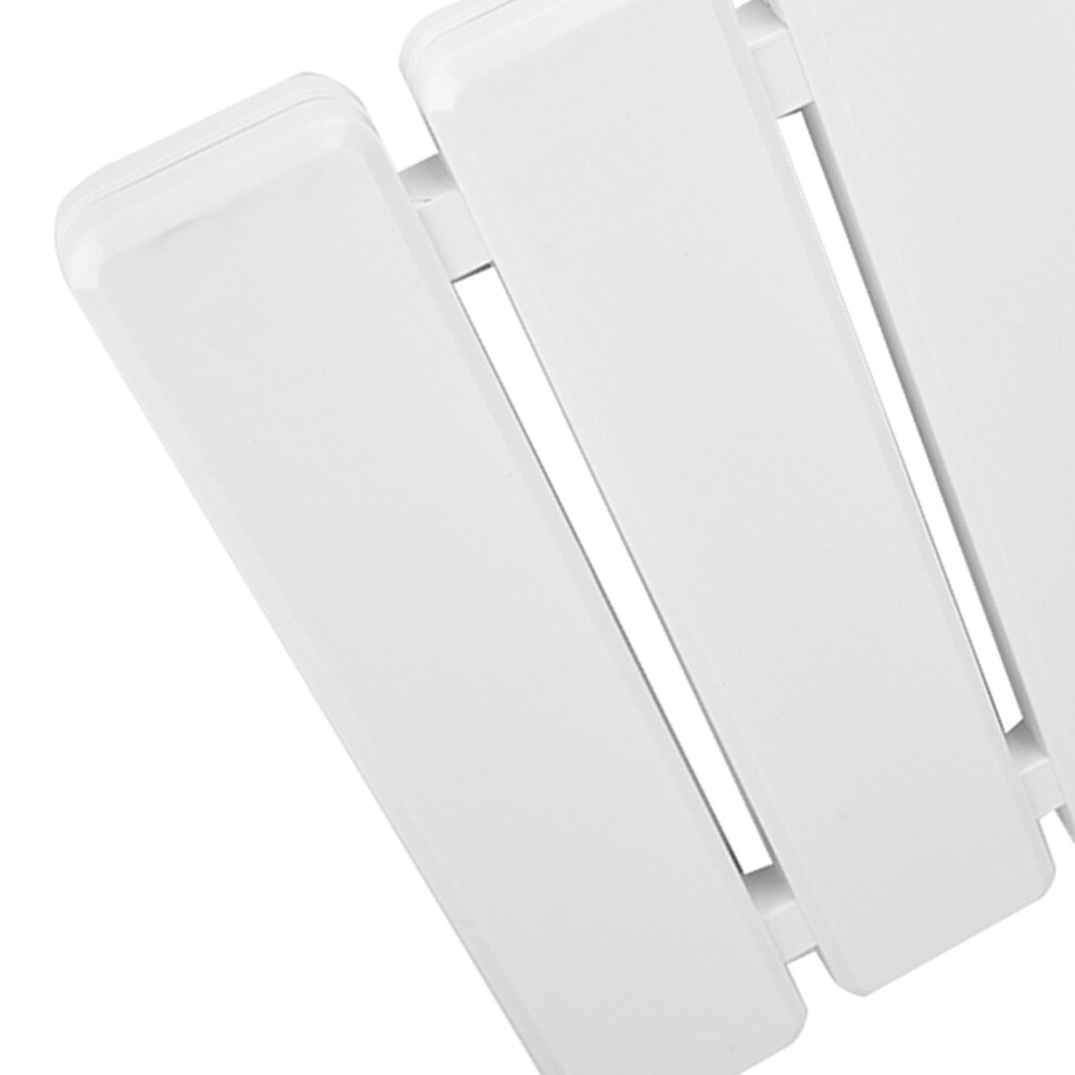 White Foldable Wall Mount Shower Seat 130Kg Capacity, Space-Saving