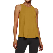 Women's ice silk sports vest, quick-drying sleeveless-Yellow S