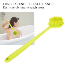 Silicone Soft Long Handle Body Brush 38x8cm Exfoliating Bath Scrubber