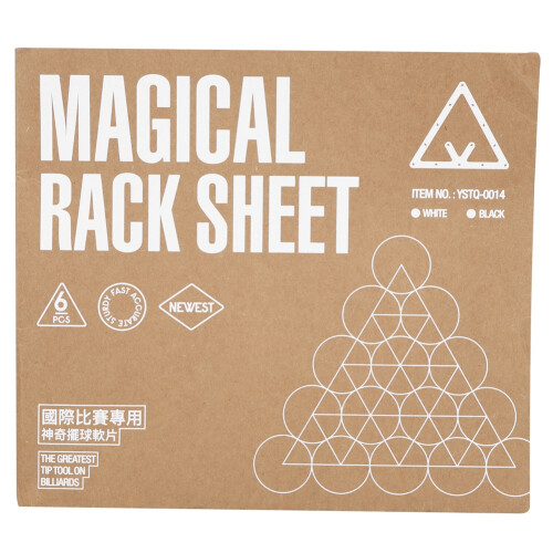 6Pcs White Billiard Magical Rack Sheet Pool Table Tips 10-Ball Accessory 2