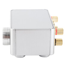 100W BT 5.0 Mini Stereo Amplifier Silver 11x7x4.5cm