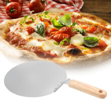Pizzaschaufel aus Edelstahl mit Holzgriff 43,5x25,5 cm