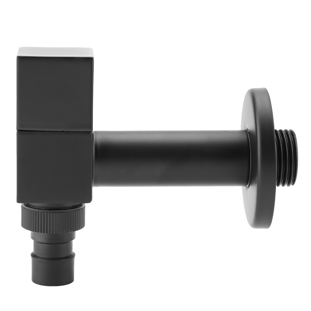 Black Brass Square Laundry Faucet G1/2 Wall Mount Cold Water Tap 4901392559908