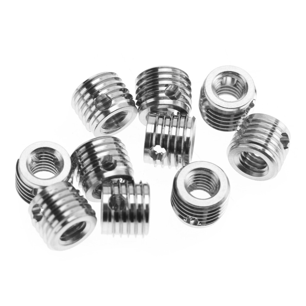 Heavy Duty Stainless Steel Thread Inserts 10Pcs Self Tapping M6x1.0 To M10x1.25 8221392560077
