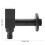Black Brass Square Wall-Mount Laundry Faucet G1/2 Thread, Rustproof 2