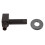 Black Brass Square Wall-Mount Laundry Faucet G1/2 Thread, Rustproof 3