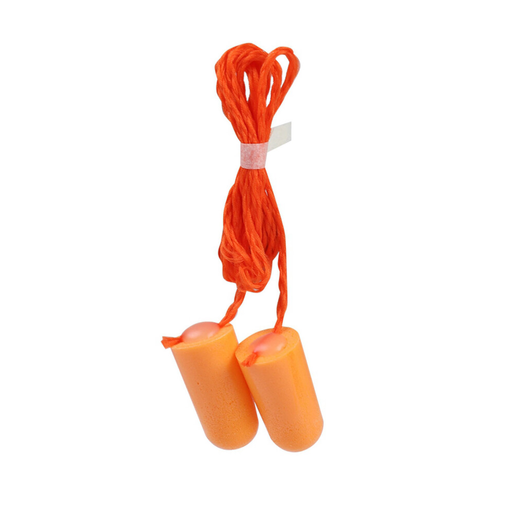 10 Pcs Orange Noise Reduction Bullet Earplugs 29Db Soundproof Safety 9471392778142