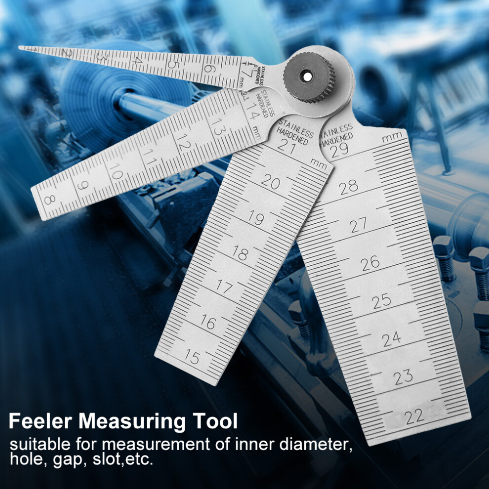 Durable Stainless Steel Welding Taper Feeler Gauge Ruler For Metal Fabrication 8761392560788