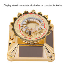 Solar 360 Rotating Turntable Jewelry & Phone Display Stand Gold