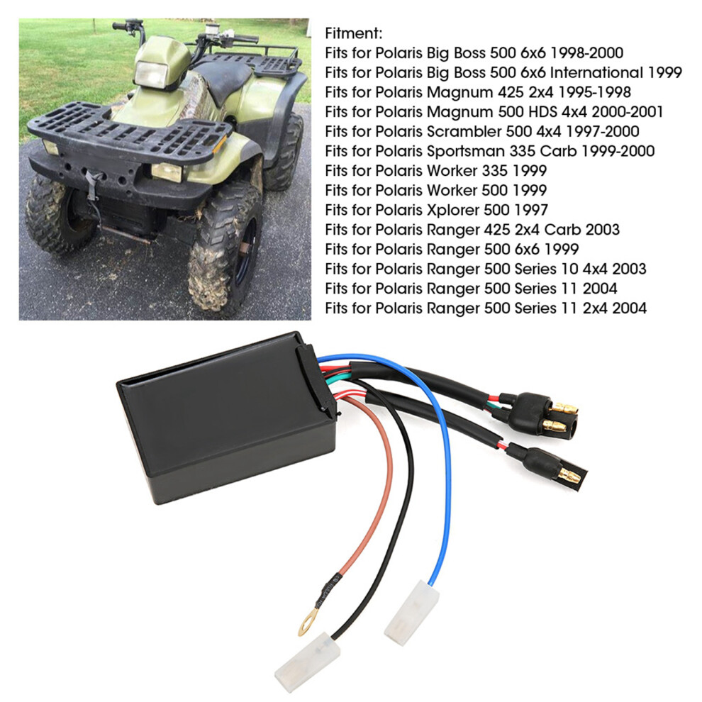 Cdi Ignitor For Polaris 500 4X4 6X6 1995-2004 Black 5091392562080