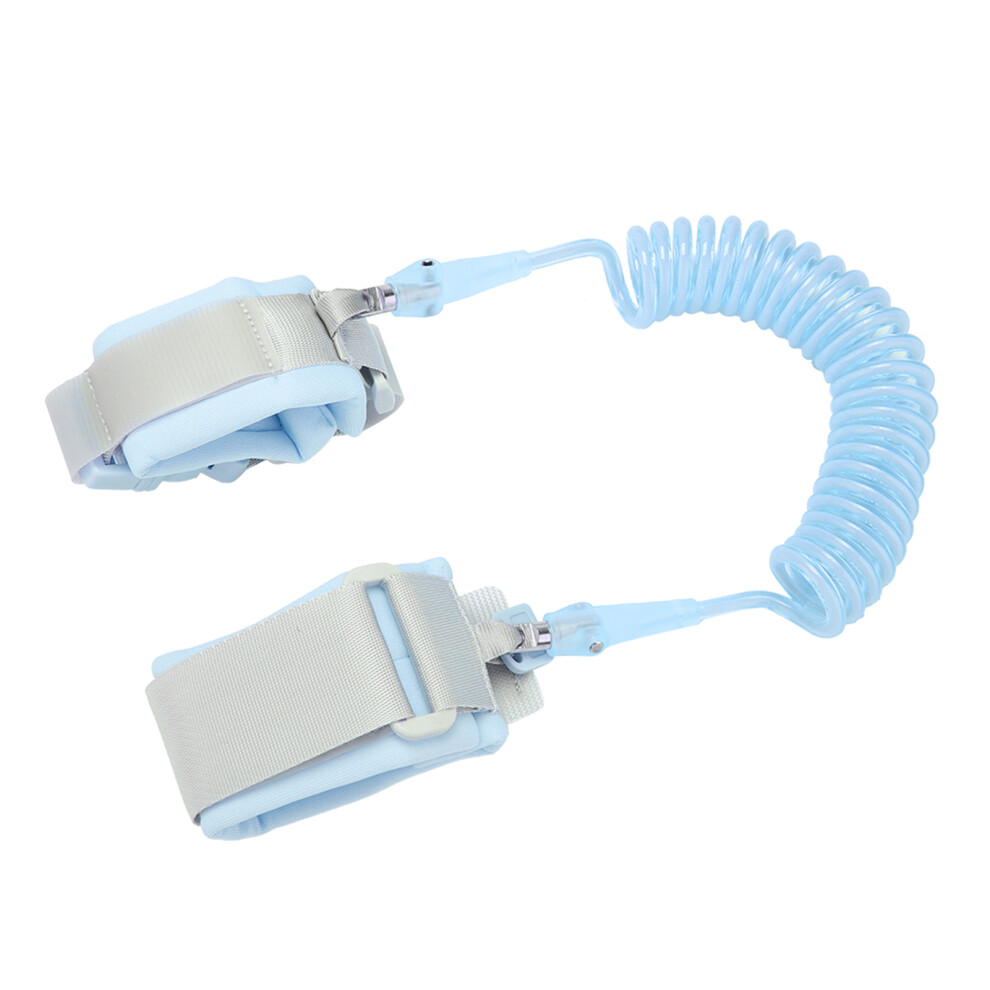 2M Child Safety Wrist Leash with Lock, Breathable Adjustable Band in Blue