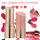 10pcs Pink and Gold Gradient Refillable Lipstick Tubes 3.5g 2