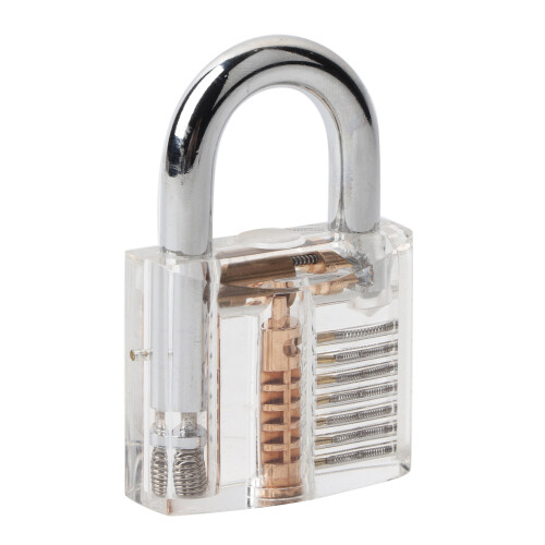 Transparent Padlock Set with Pick Tool, 7.9x2.3x5 cm, Multiple Colors 1