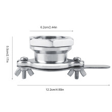 Stainless Steel Honey Gate Valve for Beekeeping & Bottling, 12.2x6.2x5.5cm