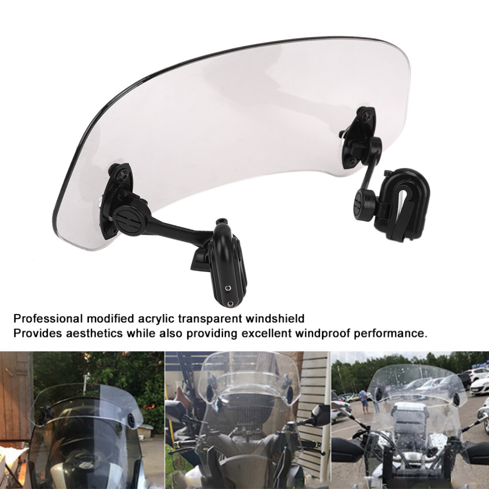 Motorcycle Windscreen Add-On Heighten Wind Rain Deflector Tawny Durable Plastic 4981392563730