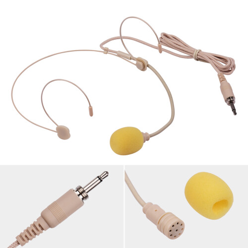 Unidirectional Headworn Condenser Microphone 3.5mm Plug 100cm 2