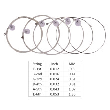 ZIKO DUS-012 Light Acoustic Guitar Strings Set, Silver Plated, 6 Strings