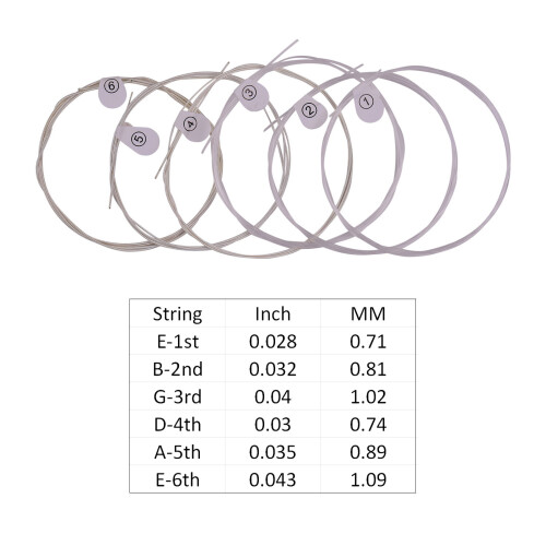 ZIKO DPA-70 Classical Guitar Strings Set, Light Tension, Silver Wound 1